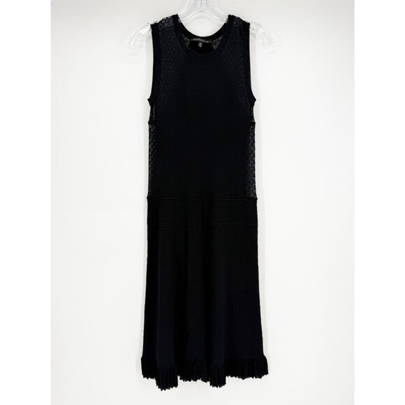 alessandro della'cqua NAPOLI Black Knit Mini Sleeveless Cocktail Dres IT 42/6 - Picture 2 of 13